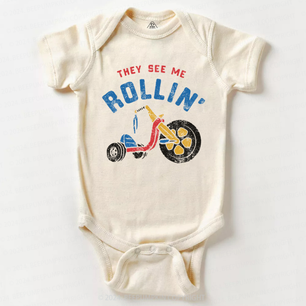 They See Me Rollin' Bike Bodysuit For Baby 7