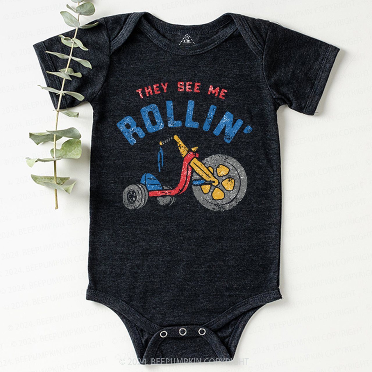They See Me Rollin' Bike Bodysuit For Baby 7