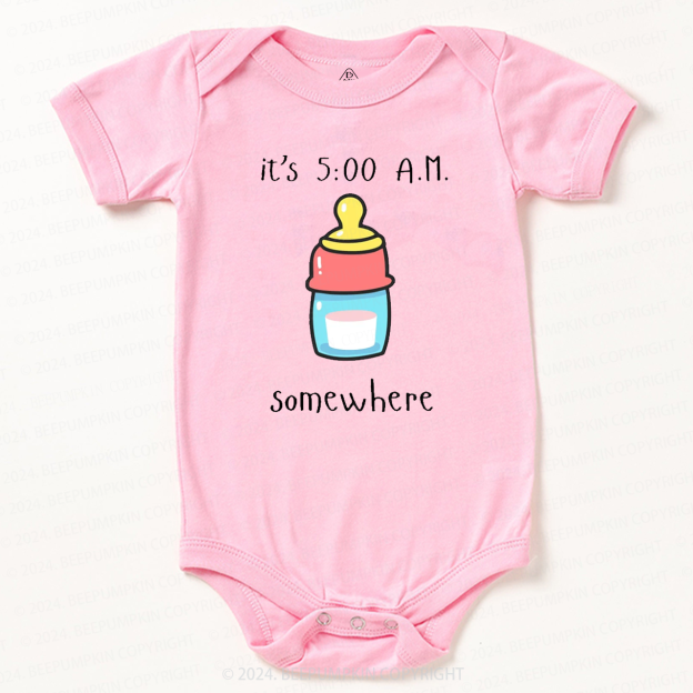 Funny Bottle Somewhere Baby Bodysuit 7