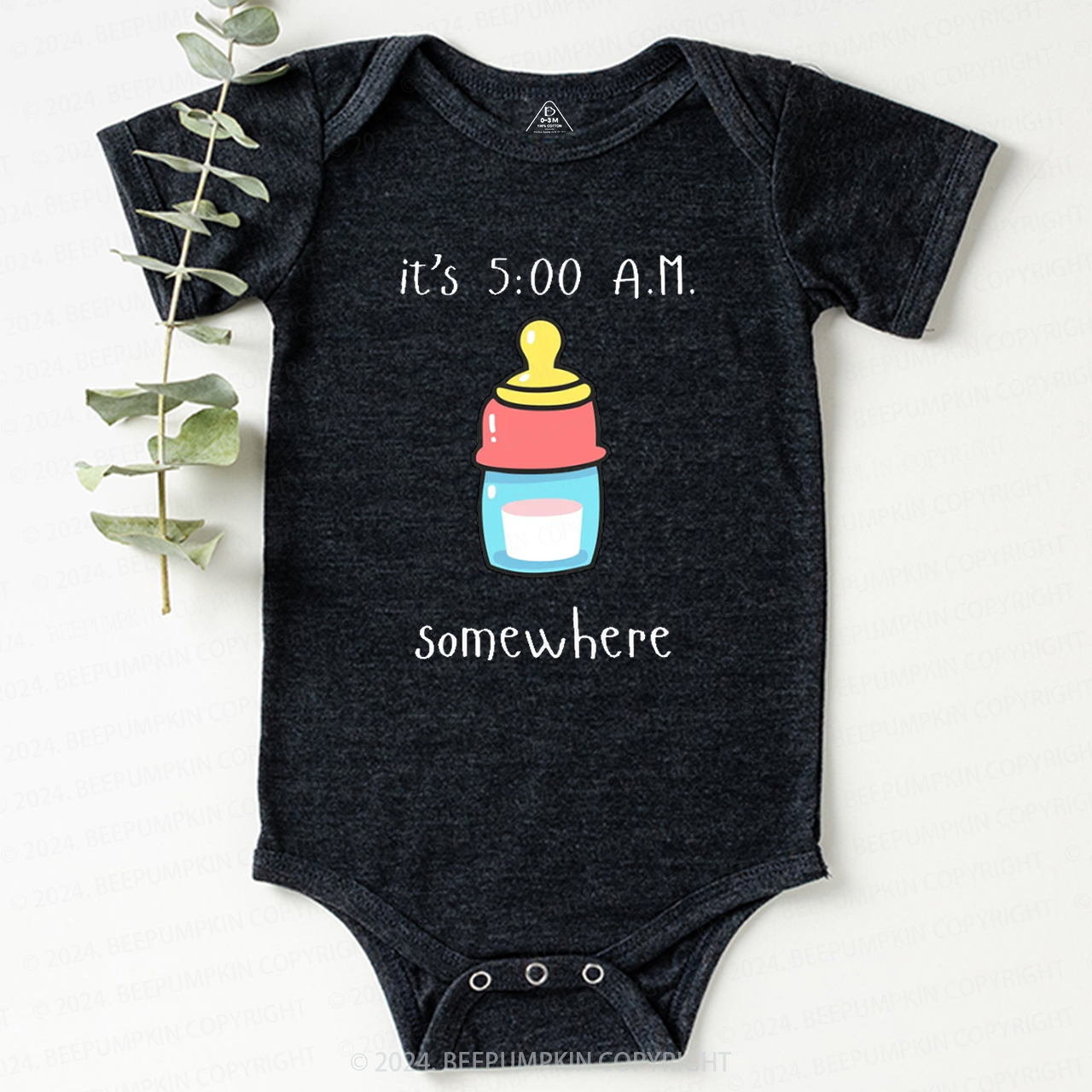 Funny Bottle Somewhere Baby Bodysuit 7