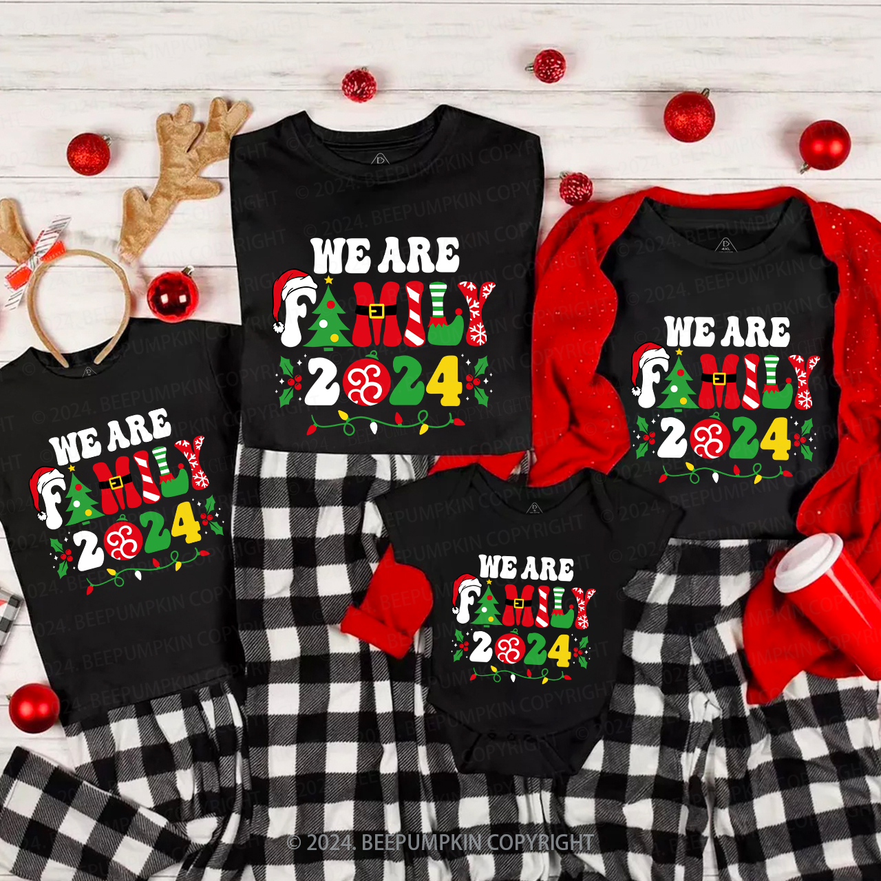 We Are Family Christmas Matching Shirts Beepumpkin