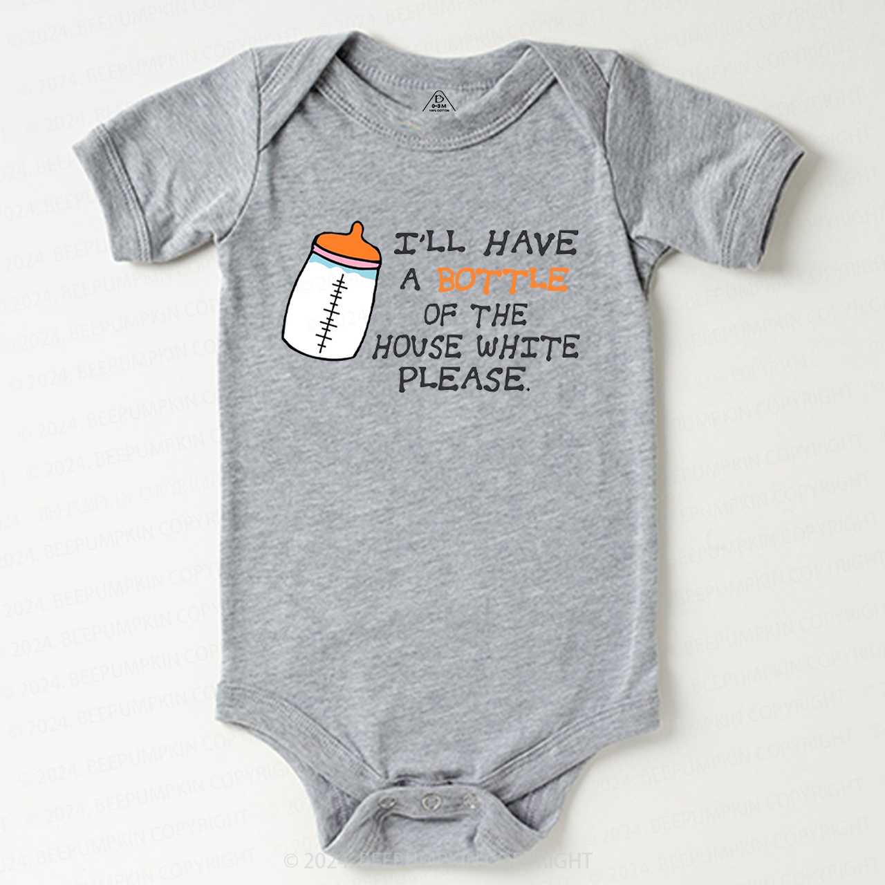 I'll Have A Bottle Of The House White Baby Bodysuit 7