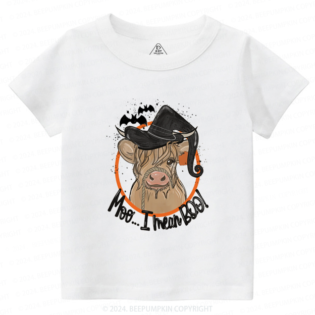 Retro Cow Halloween Farm Vibes Boho Toddler&Kids Tees 