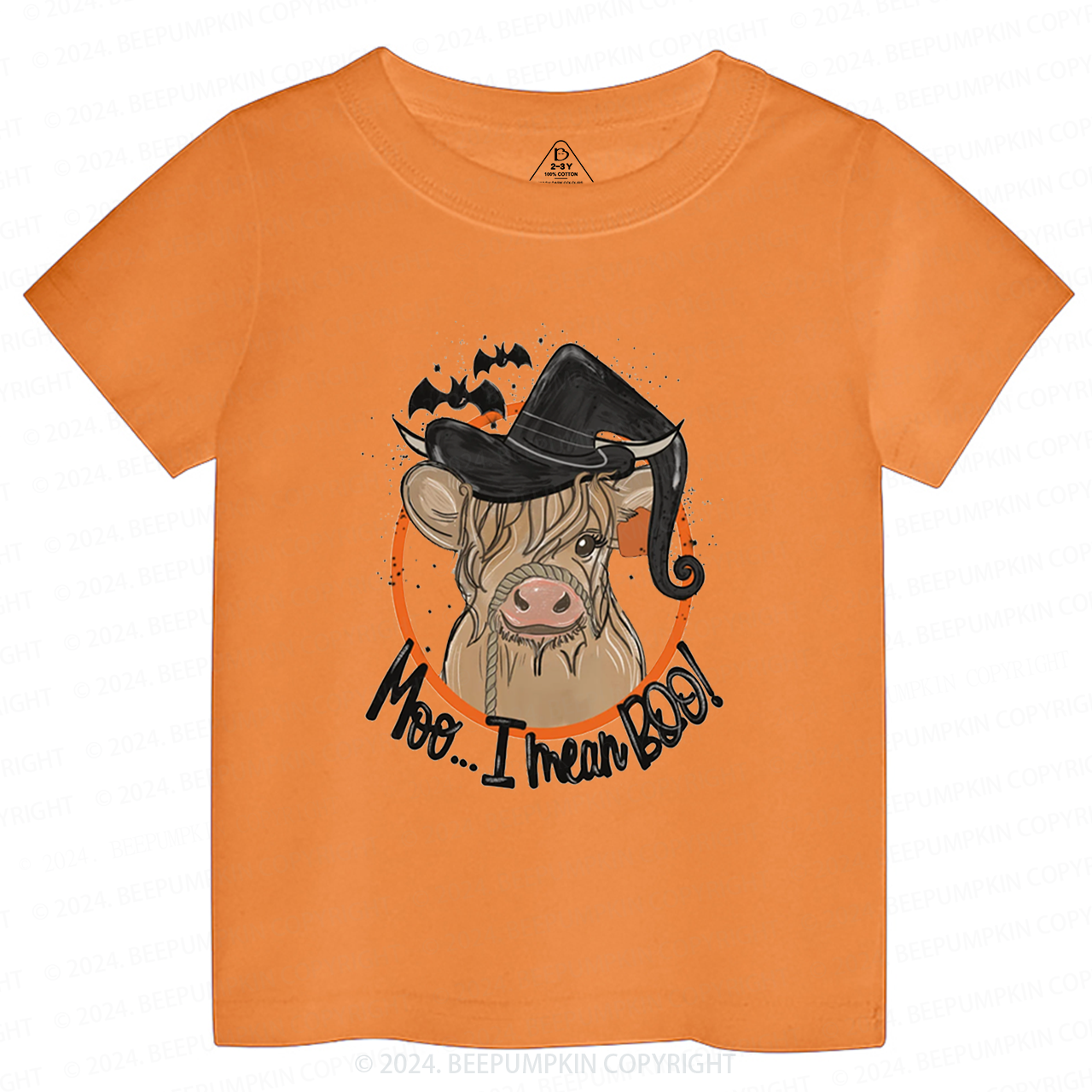  Retro Cow Halloween Farm Vibes Boho Toddler&Kids Tees 
