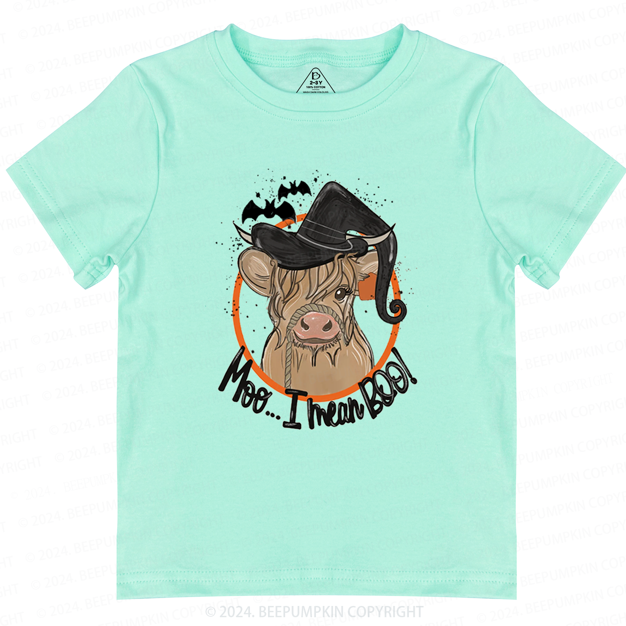  Retro Cow Halloween Farm Vibes Boho Toddler&Kids Tees 