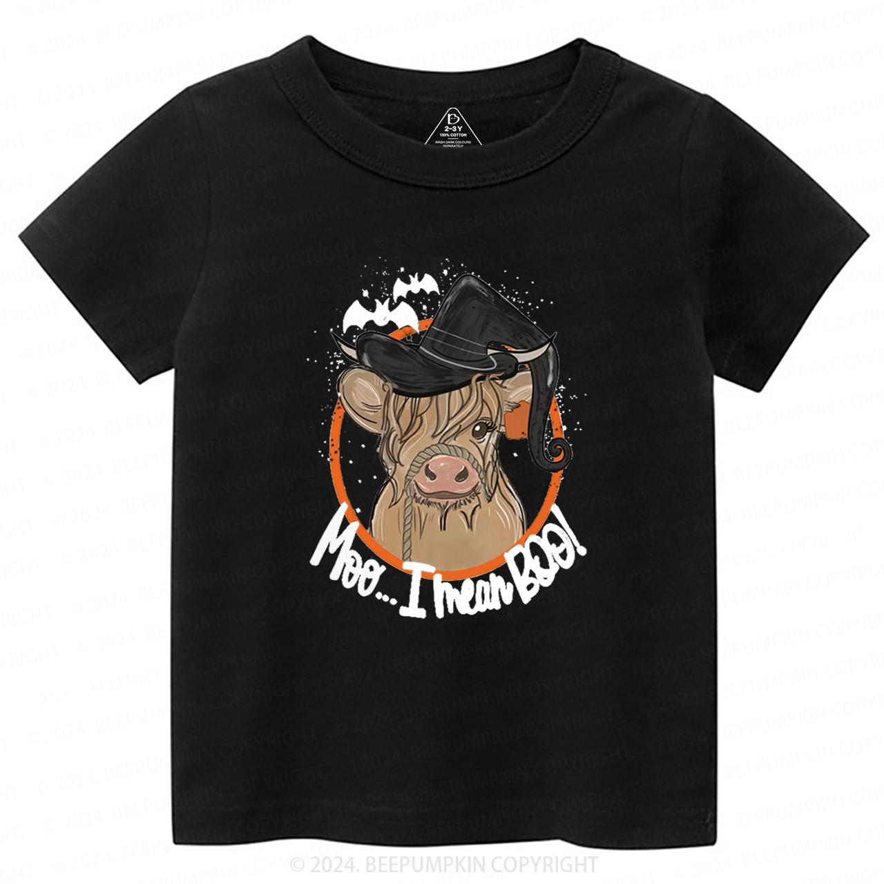  Retro Cow Halloween Farm Vibes Boho Toddler&Kids Tees 
