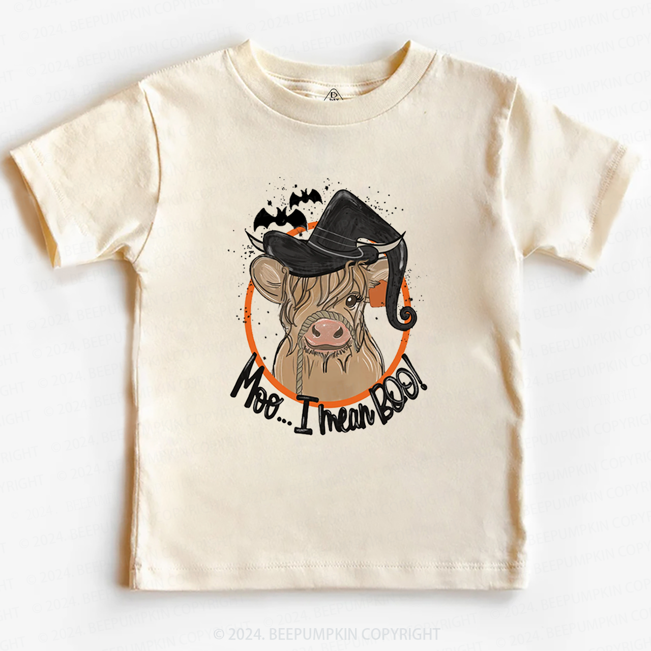  Retro Cow Halloween Farm Vibes Boho Toddler&Kids Tees 