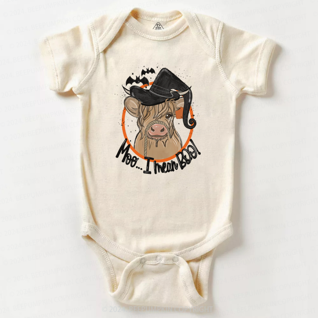  Retro Cow Halloween Farm Vibes Boho Halloween Baby Bodysuits 