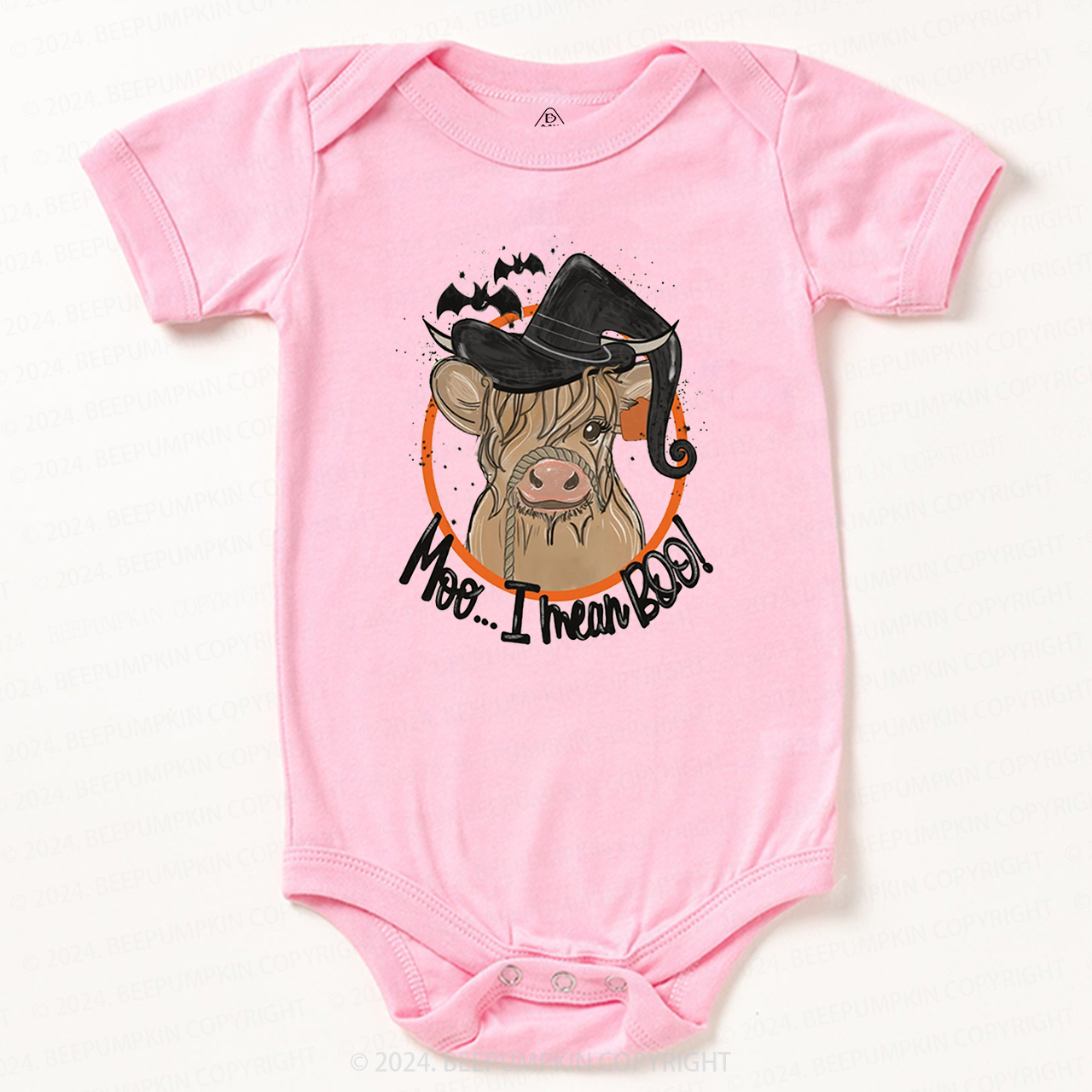  Retro Cow Halloween Farm Vibes Boho Halloween Baby Bodysuits 