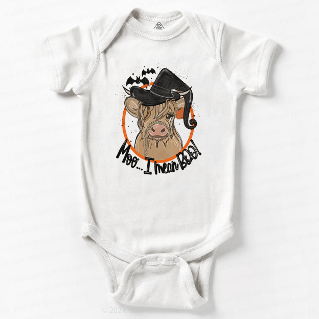  Retro Cow Halloween Farm Vibes Boho Halloween Baby Bodysuits 