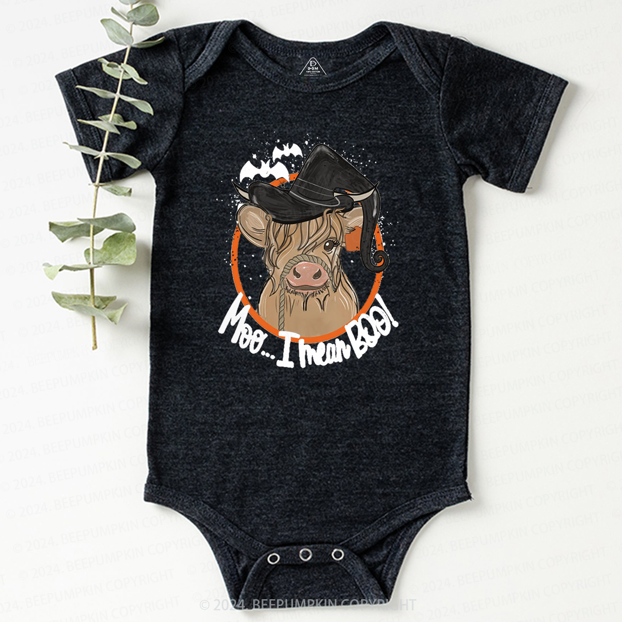  Retro Cow Halloween Farm Vibes Boho Halloween Baby Bodysuits 