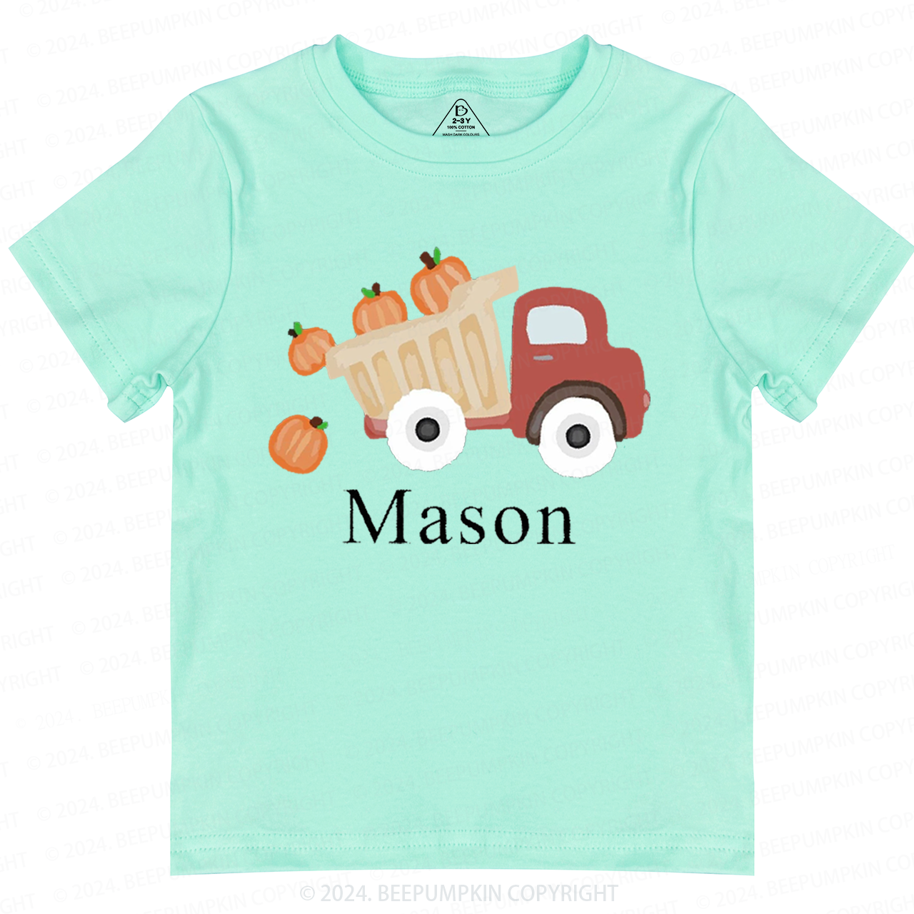 Personalized Pumpkin Truck Toddler&Kids Tees 
