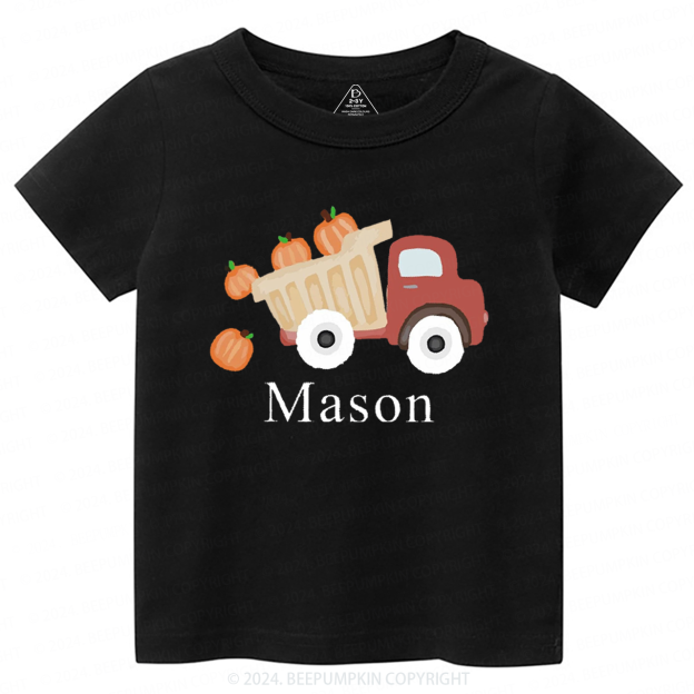 Personalized Pumpkin Truck Toddler&Kids Tees 