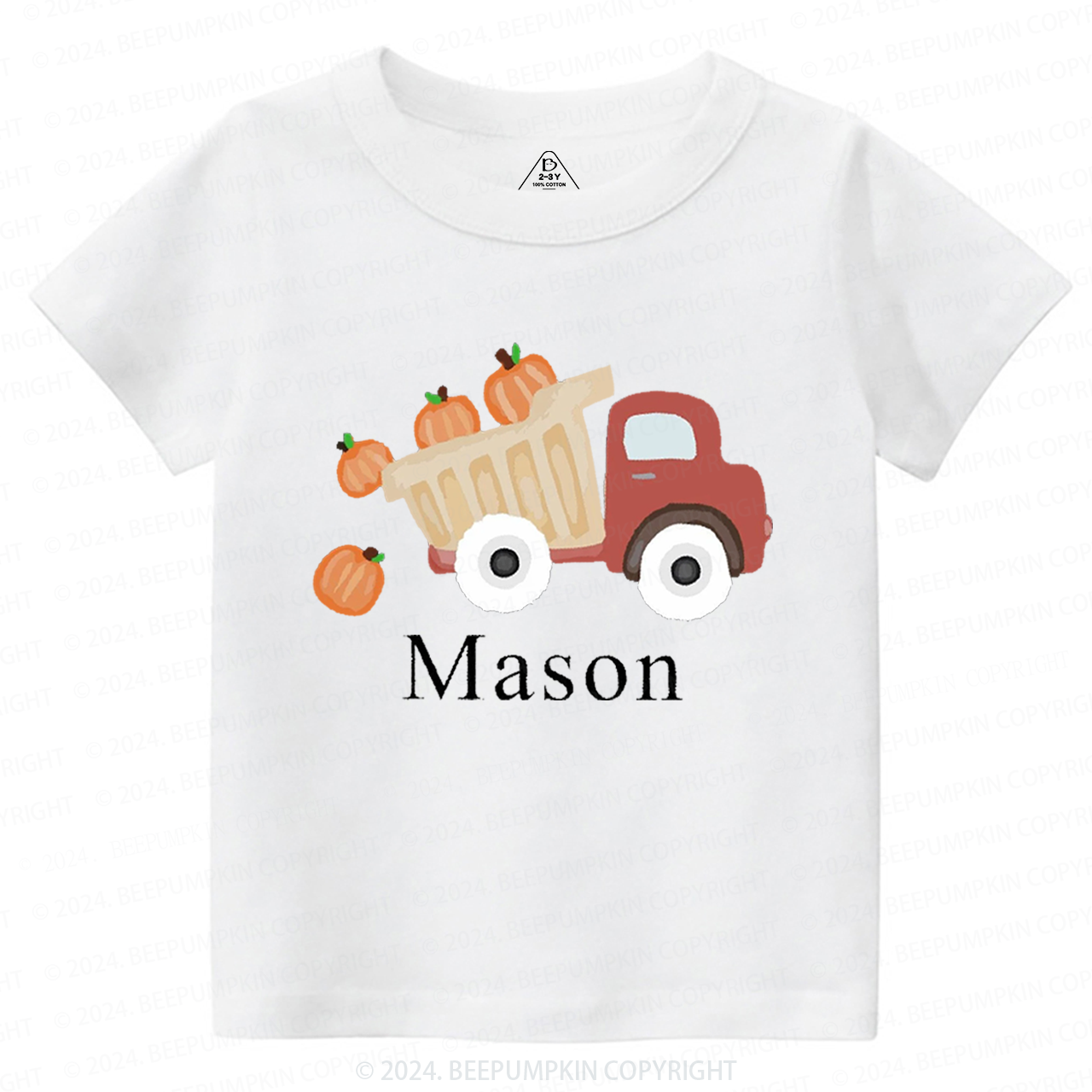 Personalized Pumpkin Truck Toddler&Kids Tees 