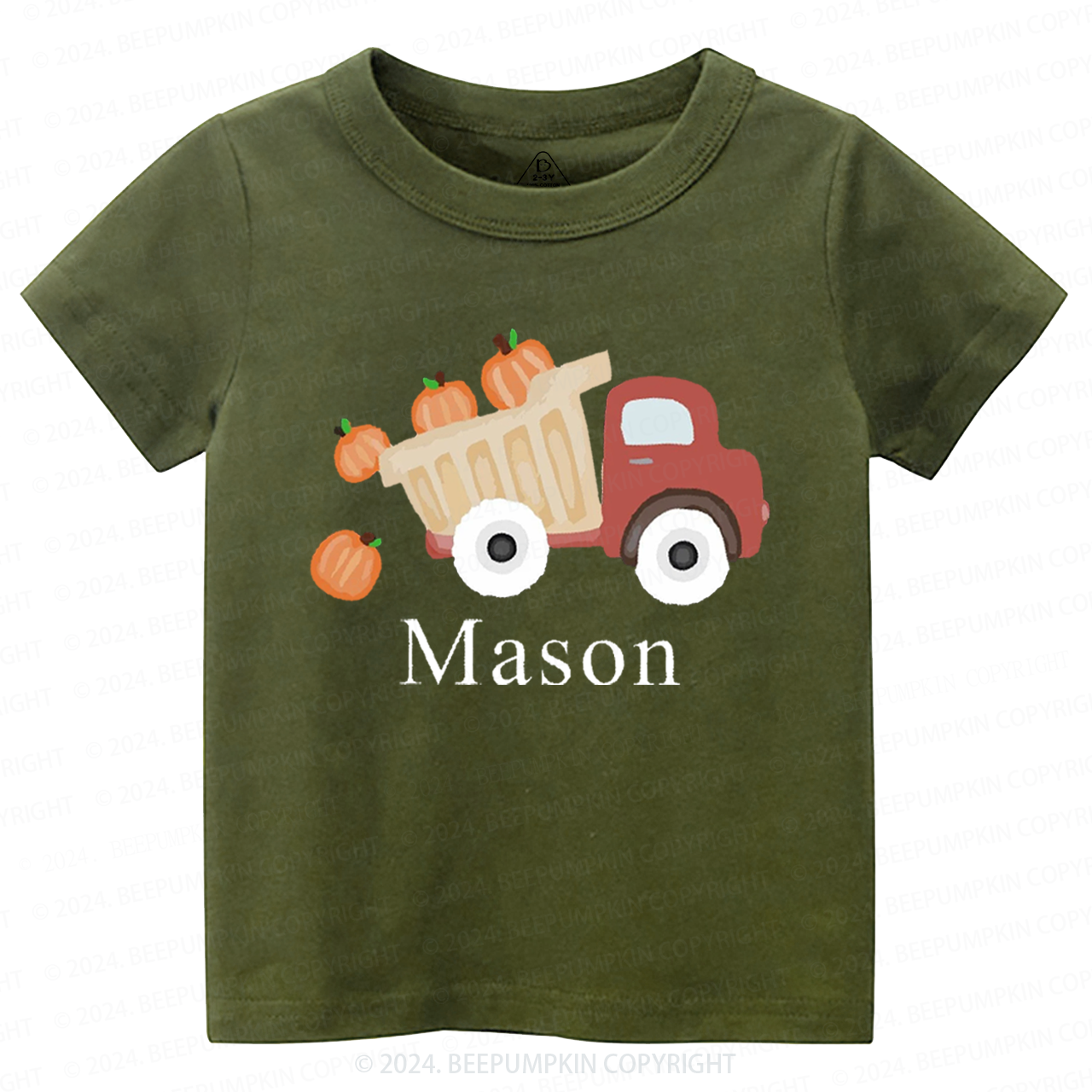 Personalized Pumpkin Truck Toddler&Kids Tees 