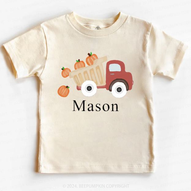 Personalized Pumpkin Truck Toddler&Kids Tees 