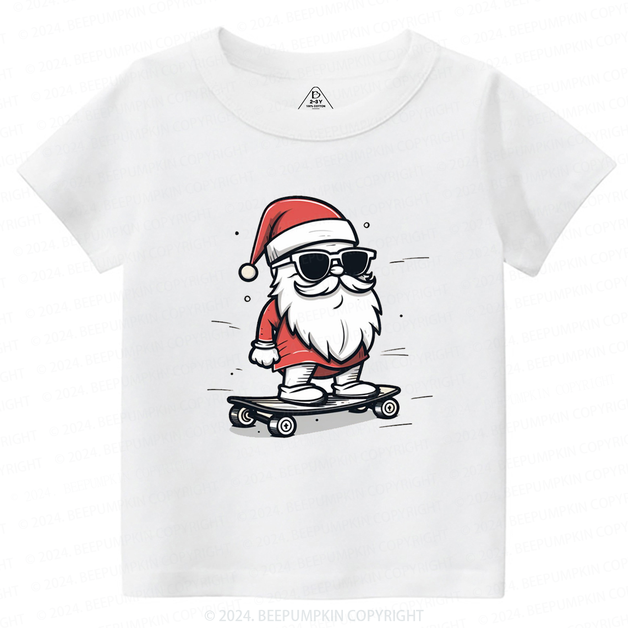 Santa Sunglasses Christmas Claus Toddler&Kids Tees 