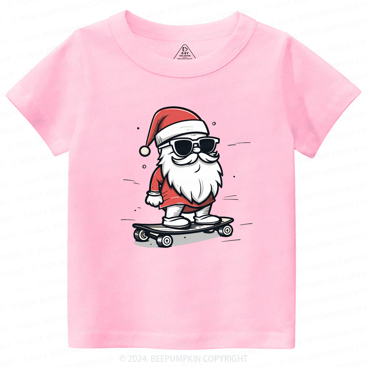 Santa Sunglasses Christmas Claus Toddler&Kids Tees 