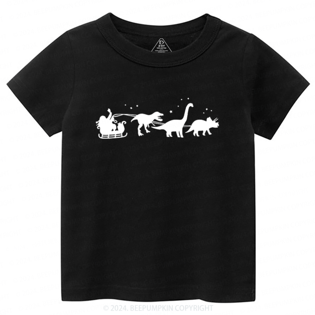 Christmas Dinosaur Elk Toddler&Kids Tees 