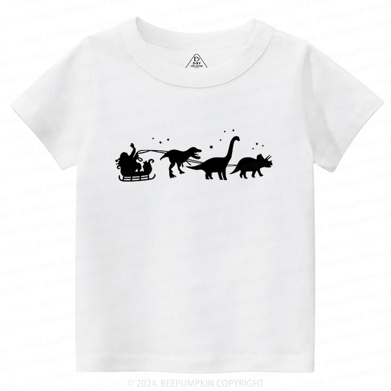 Christmas Dinosaur Elk Toddler&Kids Tees 