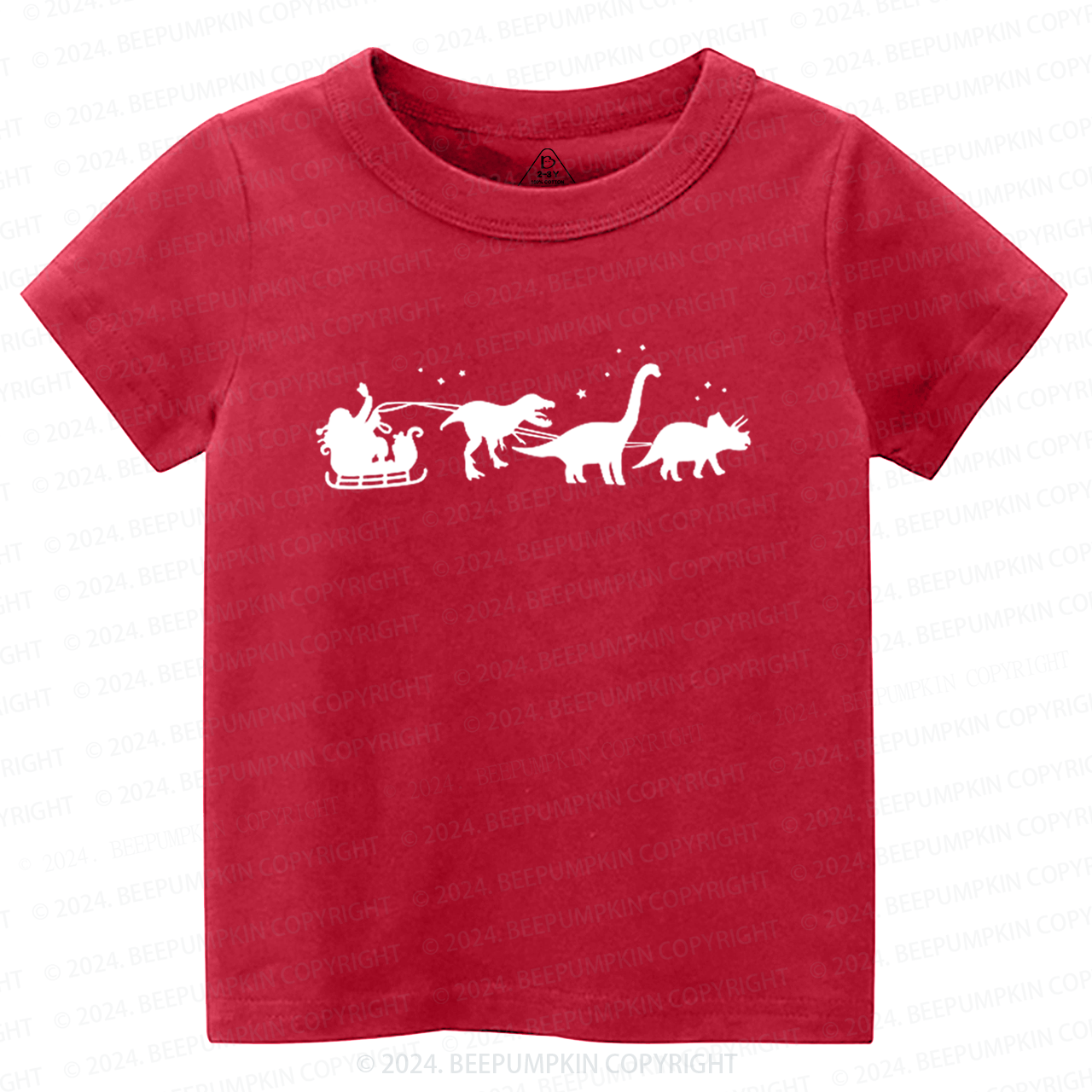 Christmas Dinosaur Elk Toddler&Kids Tees 