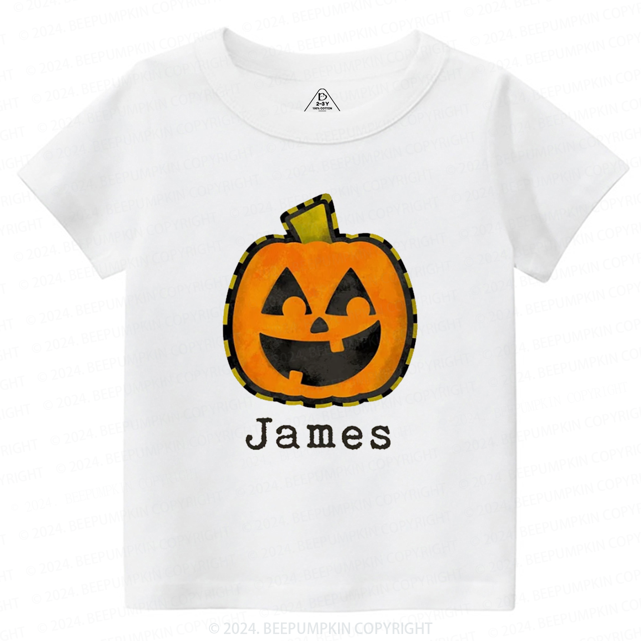 Personalized Halloween Fall Pumpkin Toddler&Kids Tees 