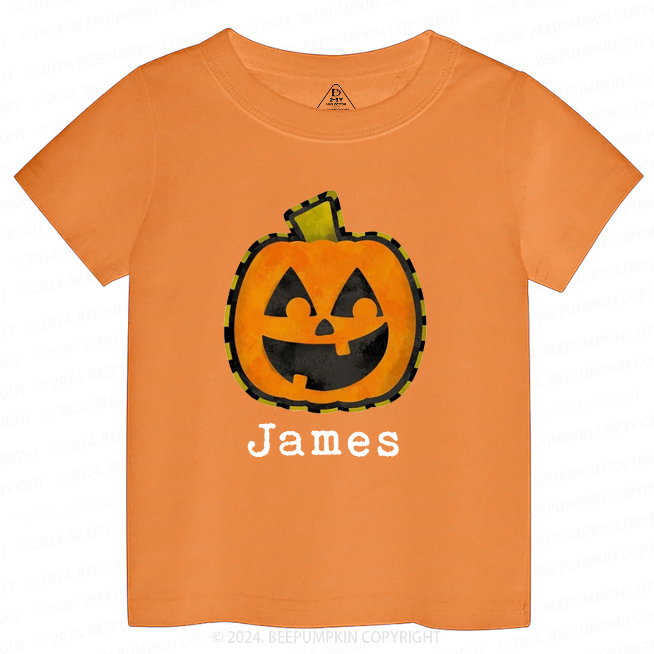 Personalized Halloween Fall Pumpkin Toddler&Kids Tees 