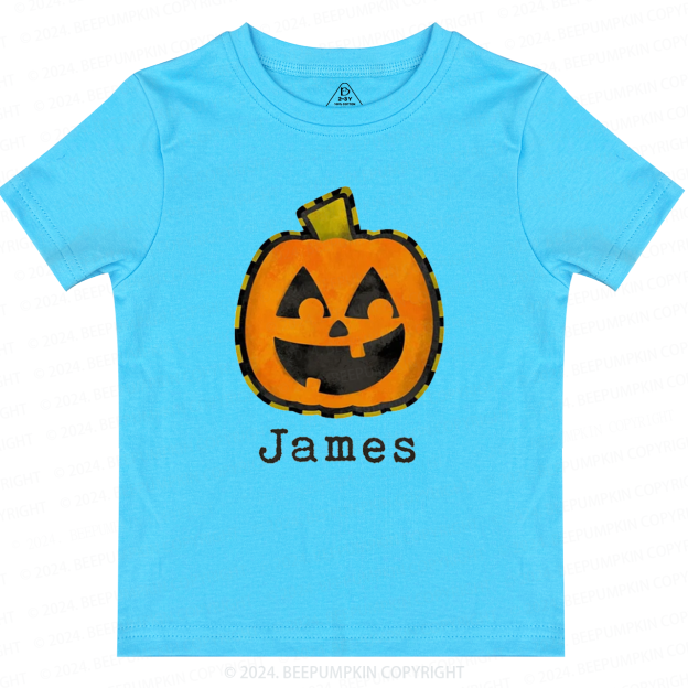 Personalized Halloween Fall Pumpkin Toddler&Kids Tees 