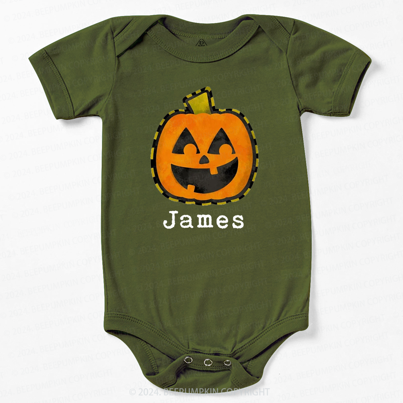 Personalized Halloween Fall Pumpkin Baby Bodysuits 