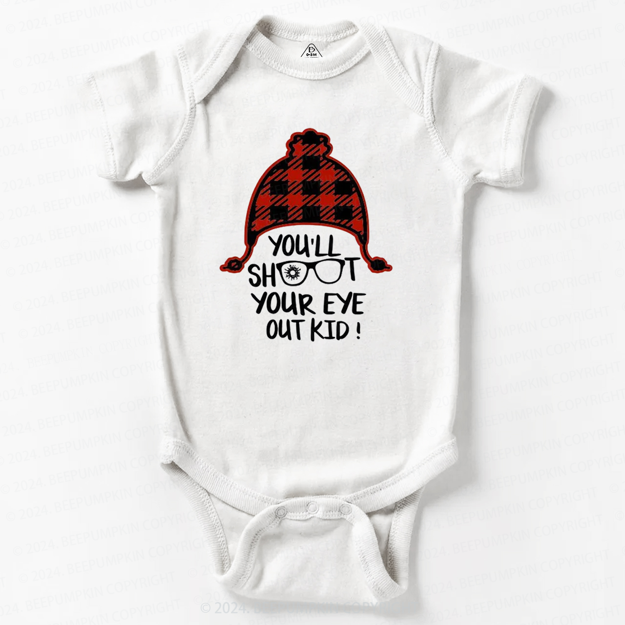 Dinosaur Christmas Truck Baby Bodysuit