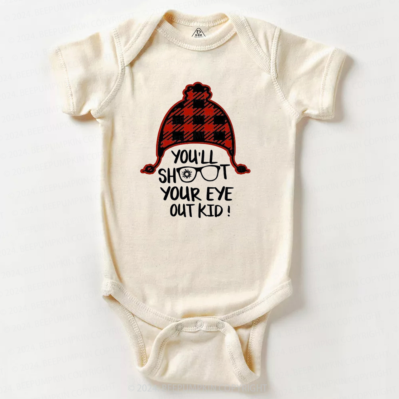 Dinosaur Christmas Truck Baby Bodysuit