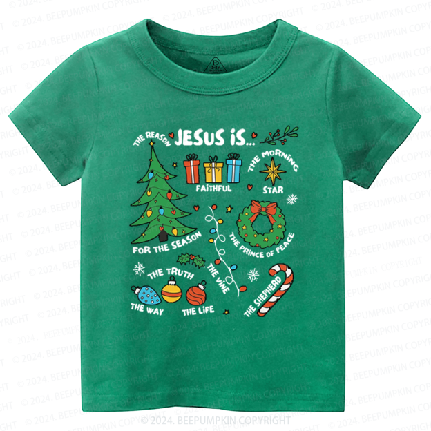 Jesus Is The Reason Retro Christmas Toddler&Kids Tees 