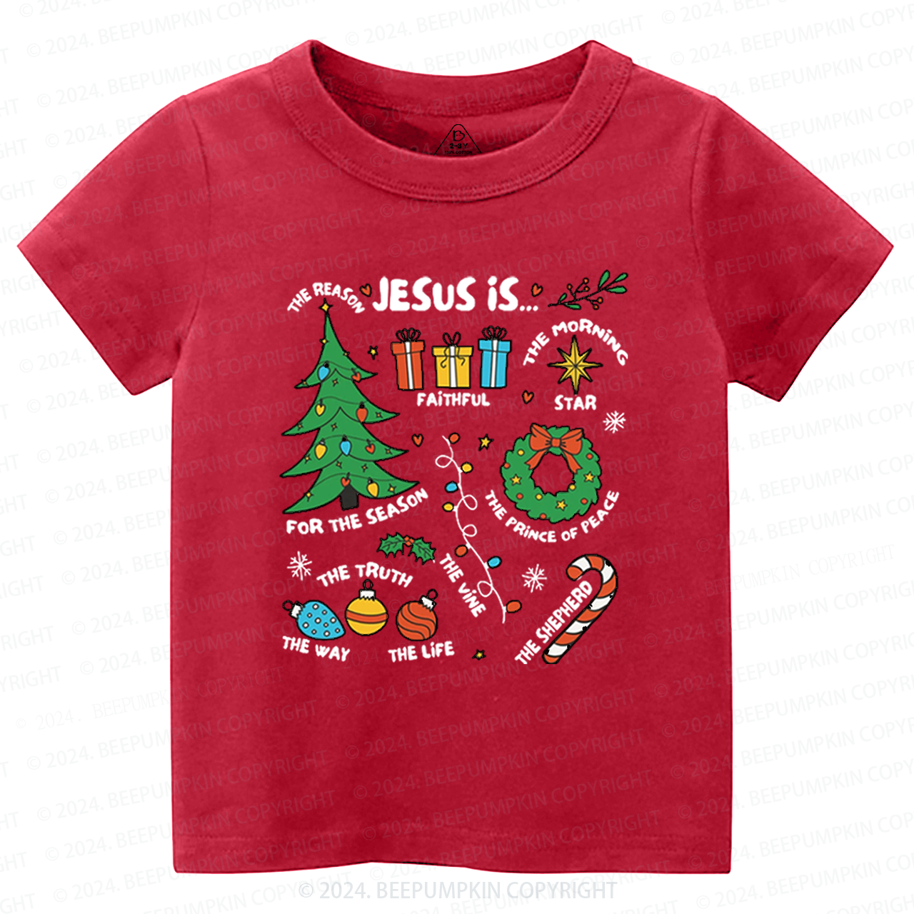 Jesus Is The Reason Retro Christmas Toddler&Kids Tees 