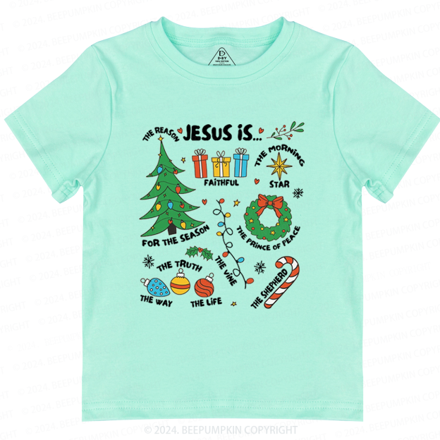 Jesus Is The Reason Retro Christmas Toddler&Kids Tees 