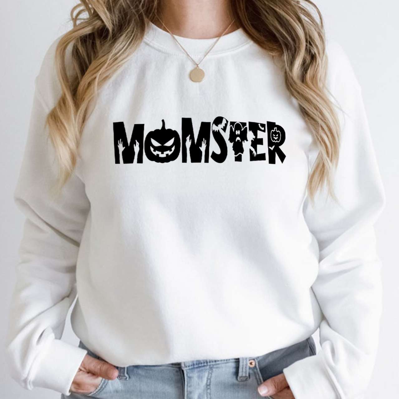 Halloween Momster Sweatshirt For Mama