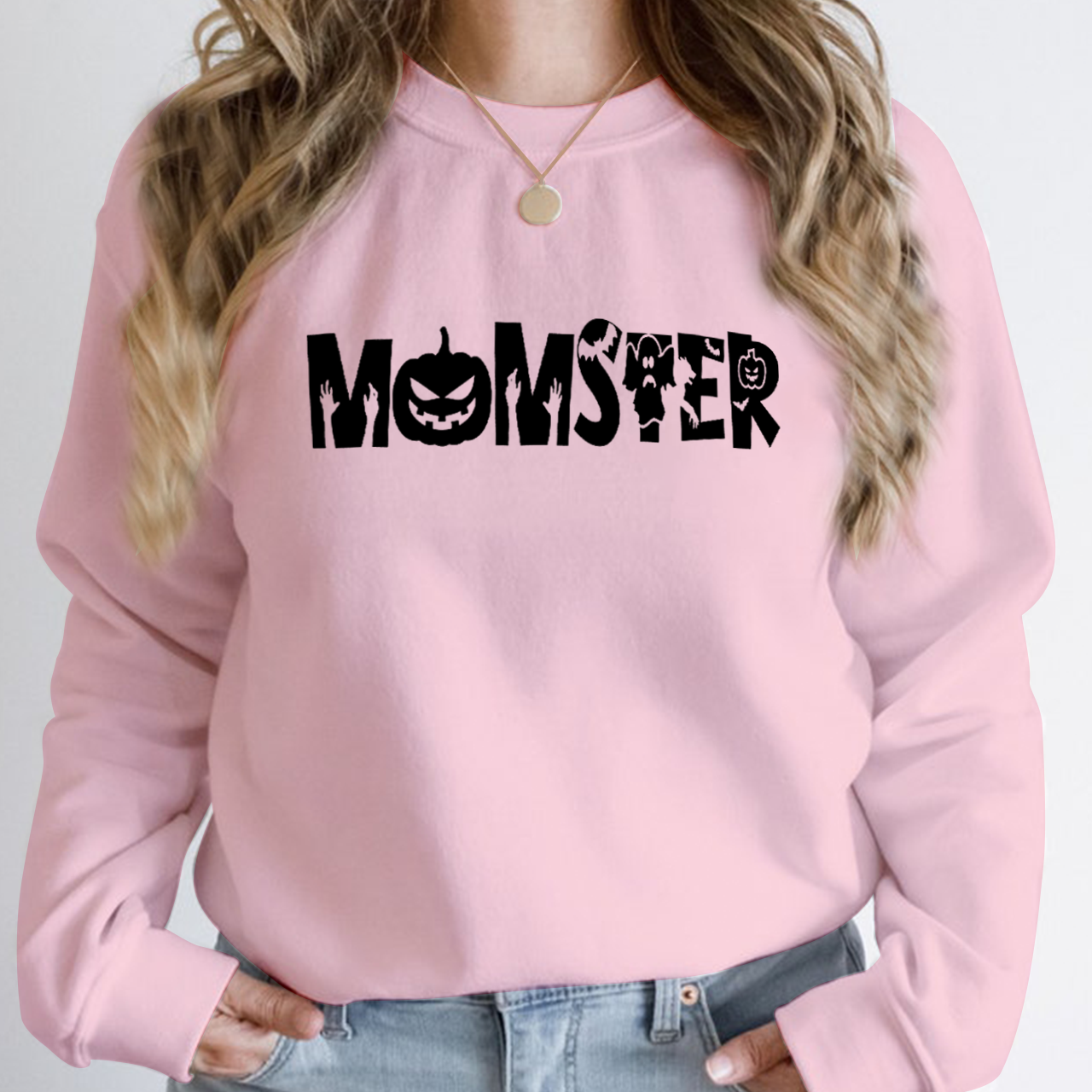 Halloween Momster Sweatshirt For Mama