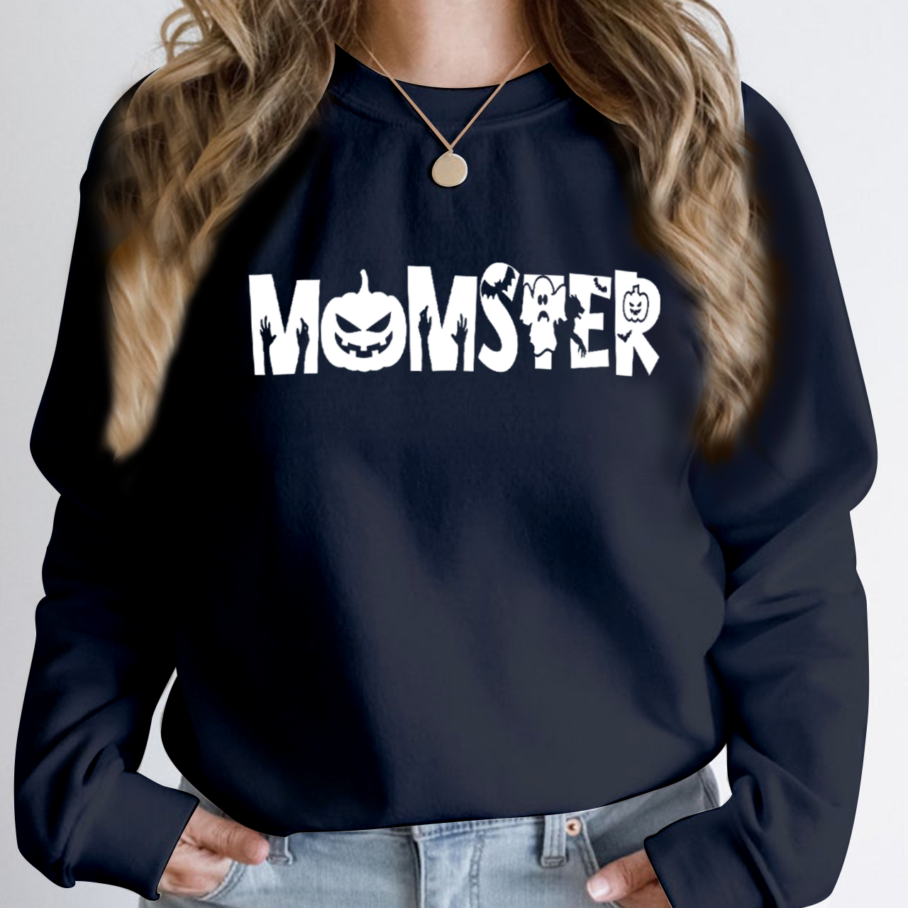 Halloween Momster Sweatshirt For Mama