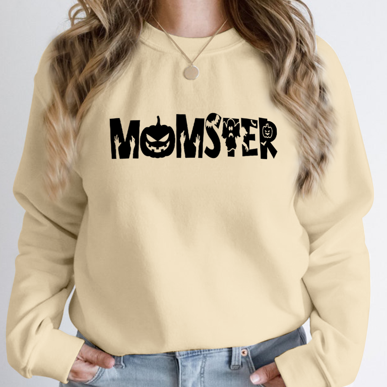Halloween Momster Sweatshirt For Mama