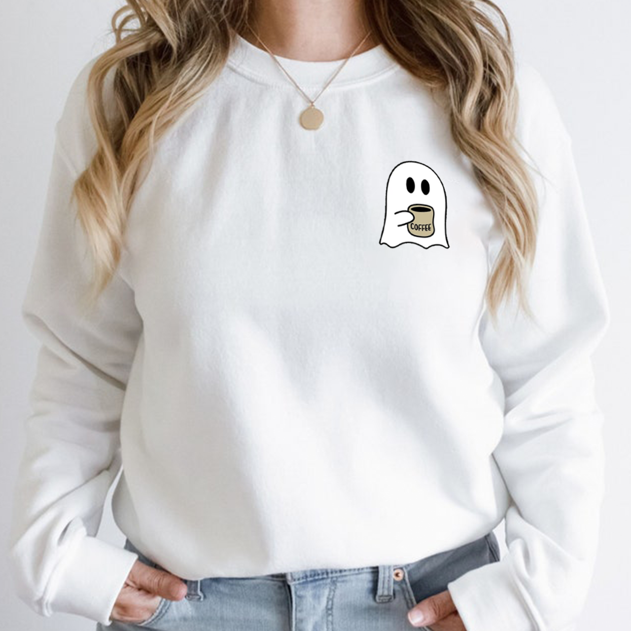 Cute Spooky Coffee Sweatshirt For Mama