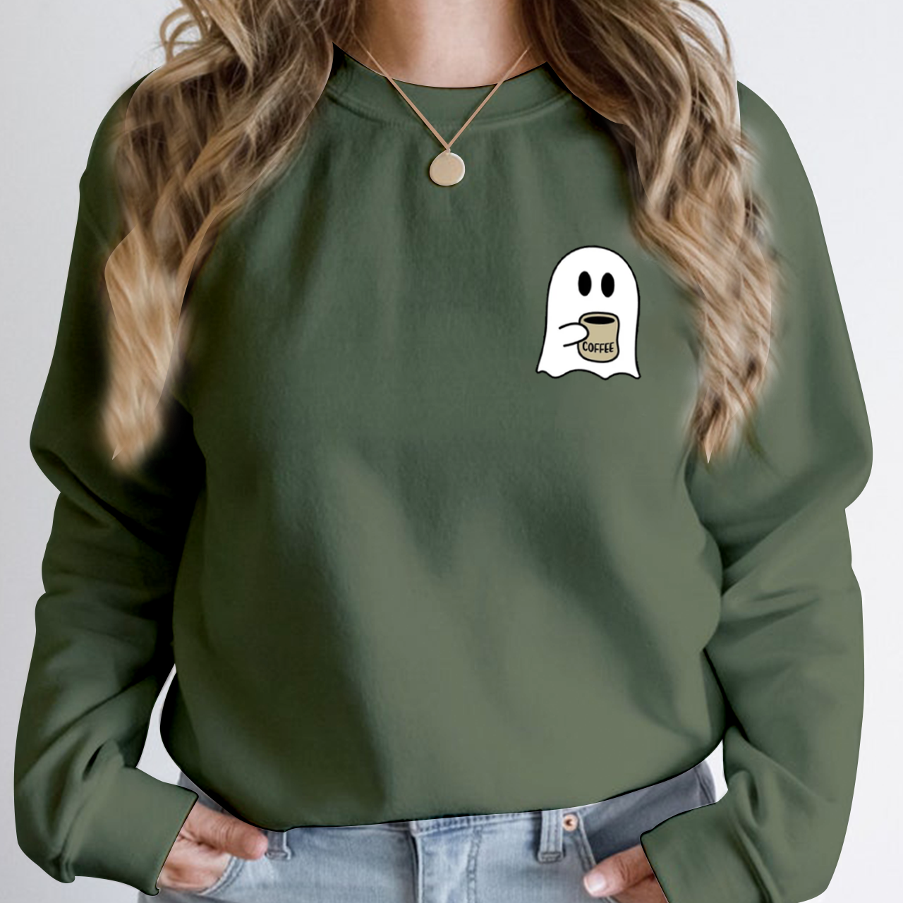 Cute Spooky Coffee Sweatshirt For Mama