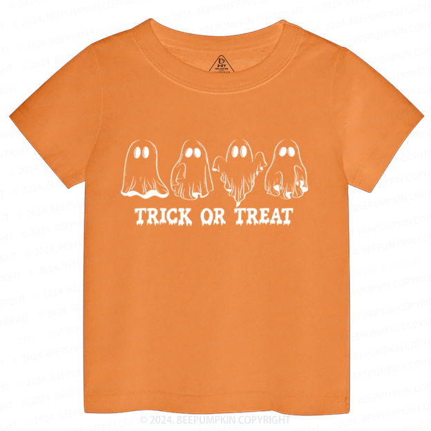 Halloween Retro Natural Trick Or Treat Toddler&Kids Tees 
