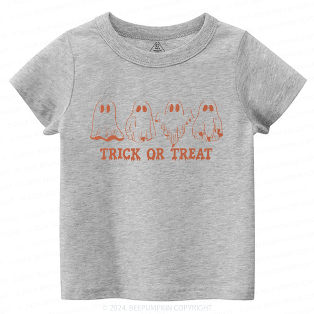 Halloween Retro Natural Trick Or Treat Toddler&Kids Tees 