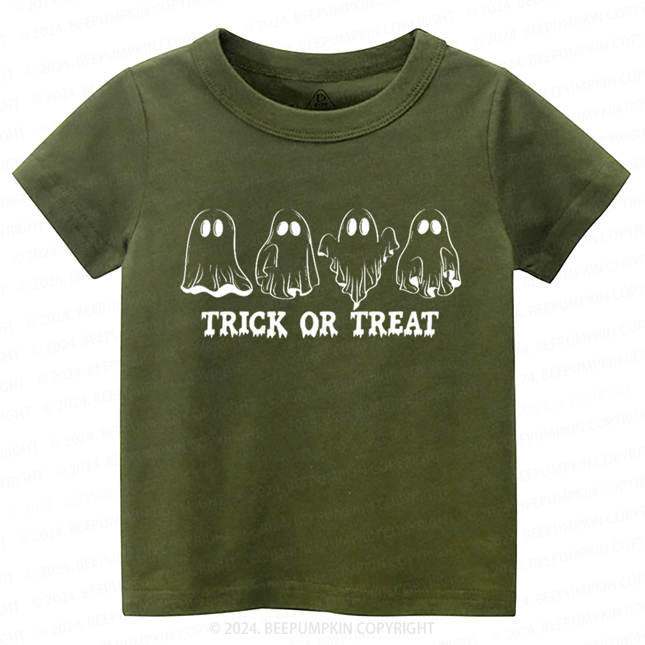 Halloween Retro Natural Trick Or Treat Toddler&Kids Tees 