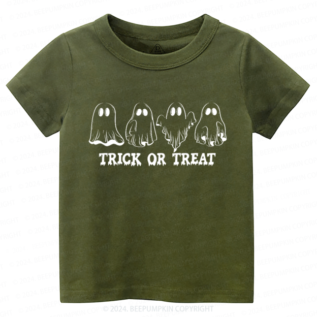 Halloween Retro Natural Trick Or Treat Toddler&Kids Tees 