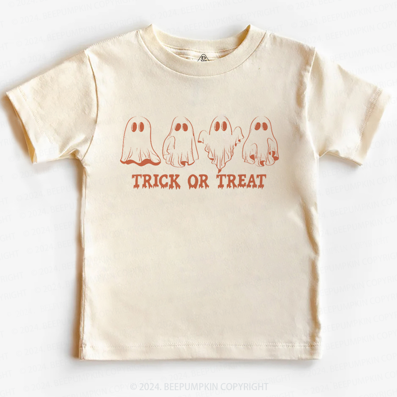 Halloween Retro Natural Trick Or Treat Toddler&Kids Tees 