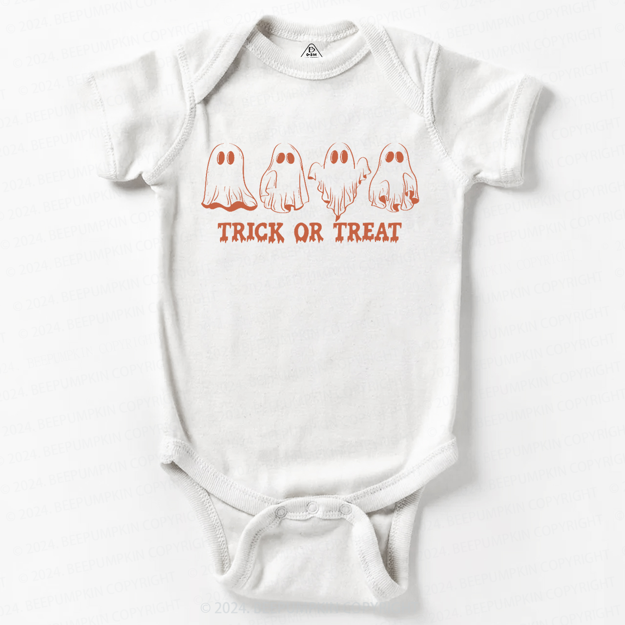 Halloween Retro Natural Trick Or Treat Baby Bodysuits 
