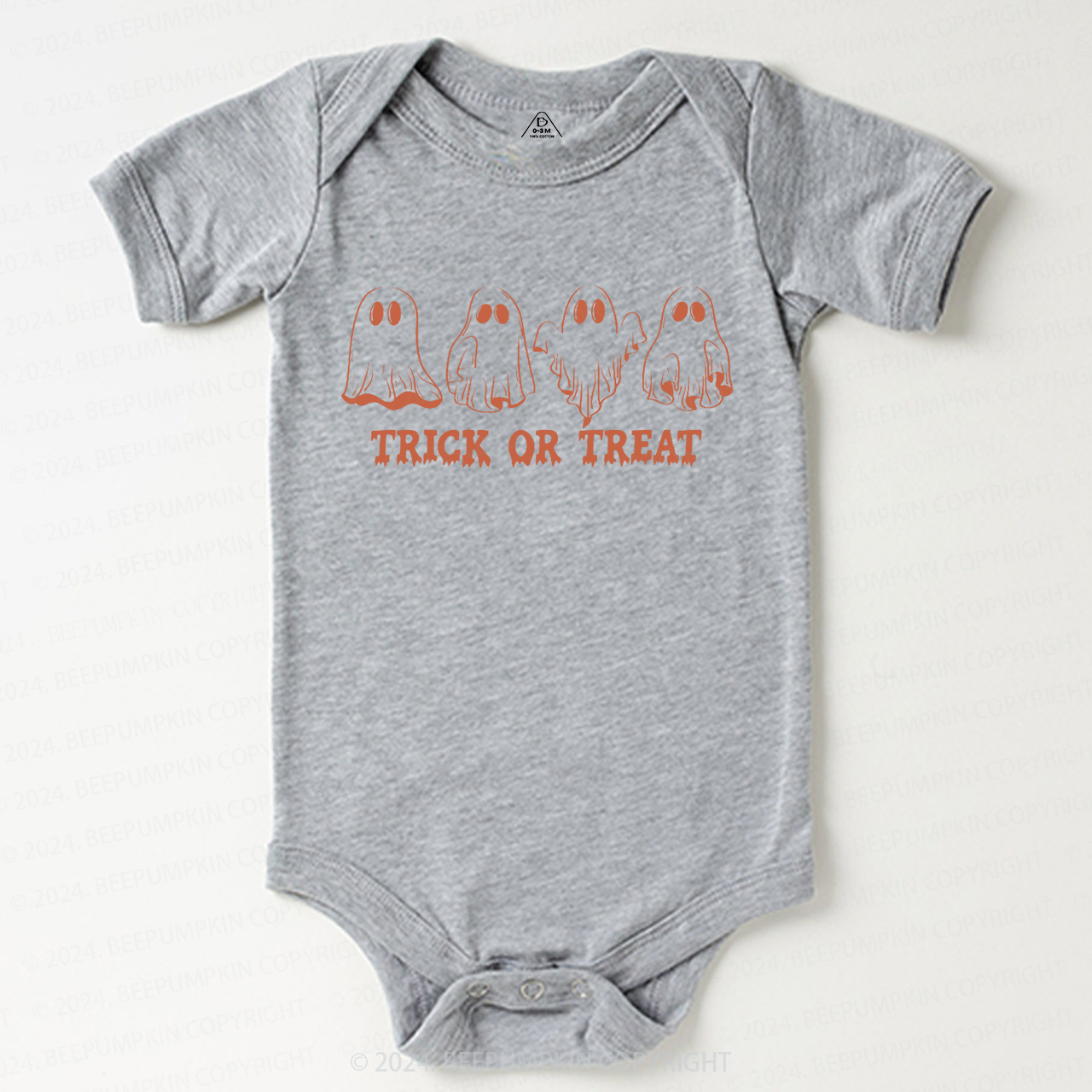 Halloween Retro Natural Trick Or Treat Baby Bodysuits 