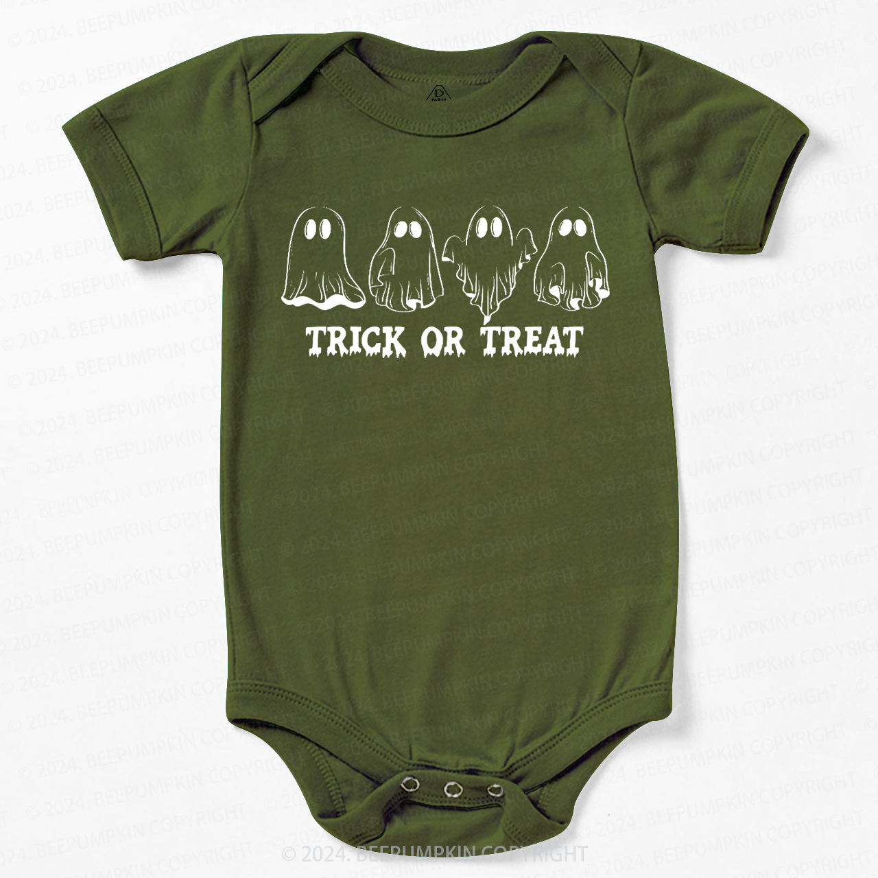 Halloween Retro Natural Trick Or Treat Baby Bodysuits 