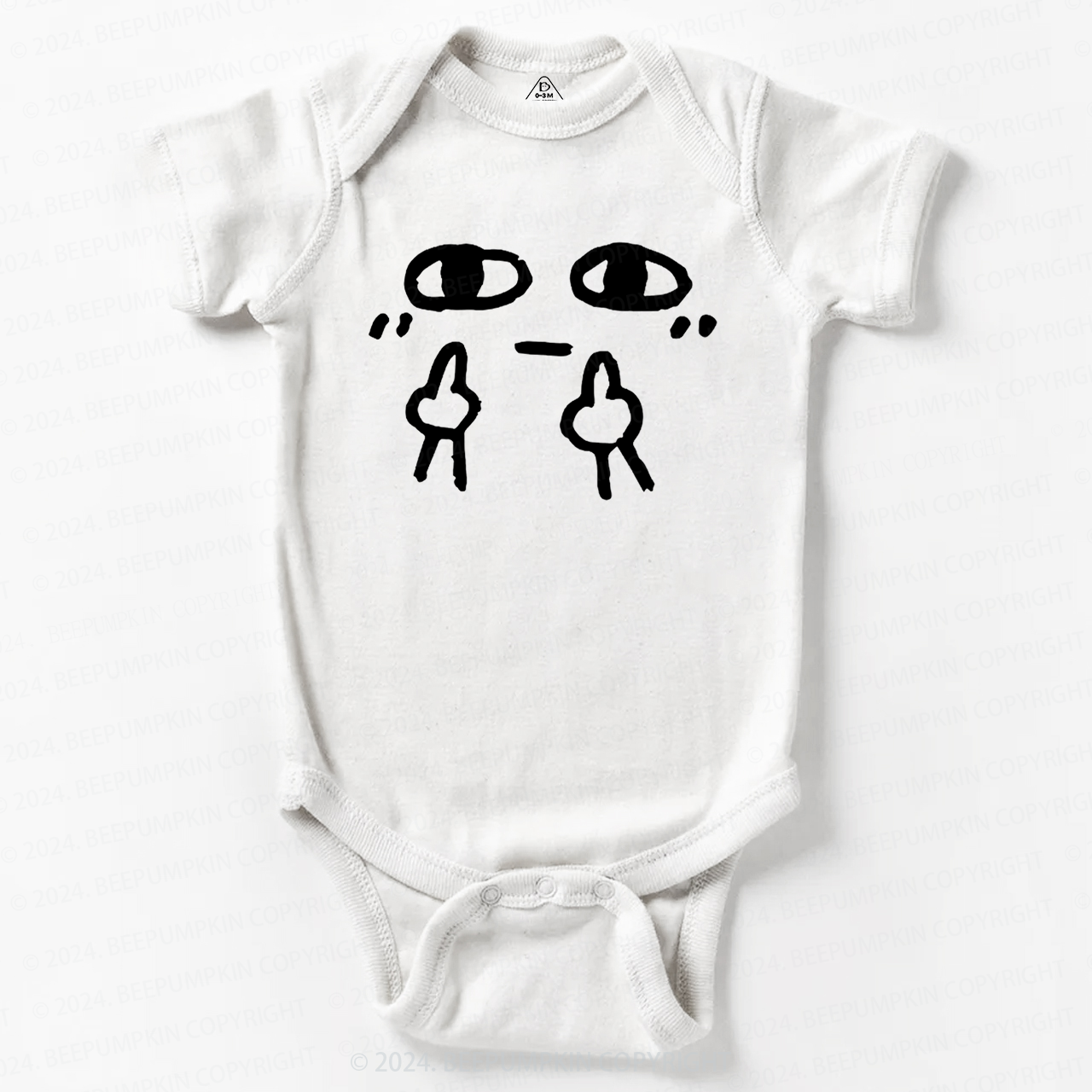 Middle Finger Baby Bodysuit 7