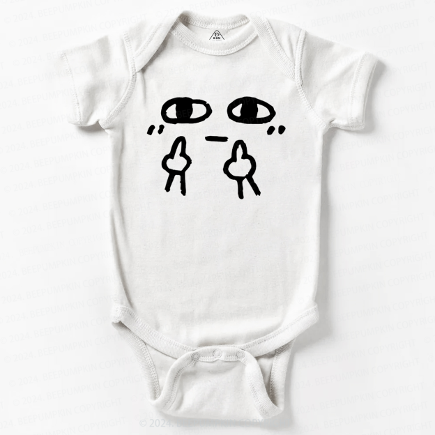 Middle Finger Baby Bodysuit 7